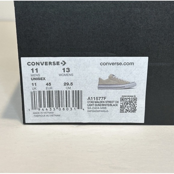 Converse Chuck Taylor All Star Malden Street Ox Mens 11 Light Dune Low A11577F - Picture 8 of 9